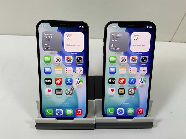 Apple iphone 12 - 128 gb - black (2x) - afbeelding 1 van  5