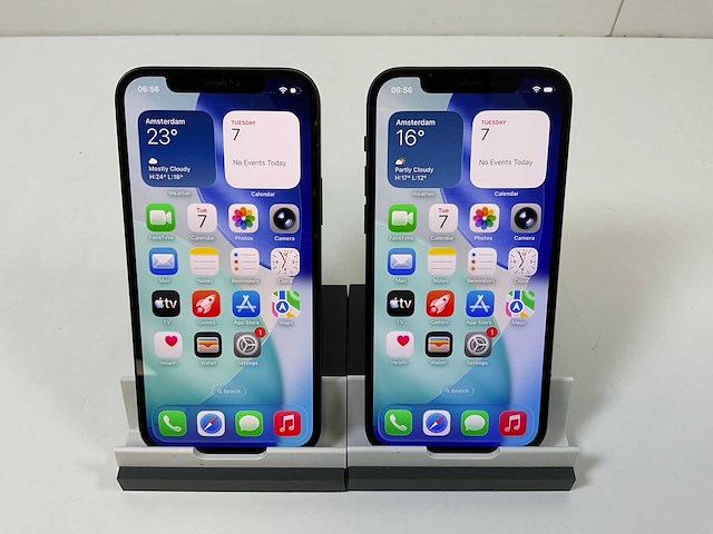 Apple iphone 12 - 128 gb - black (2x) - afbeelding 1 van  4