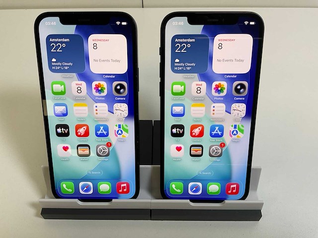 Apple iphone 12 - 128 gb - black (2x) - afbeelding 1 van  5