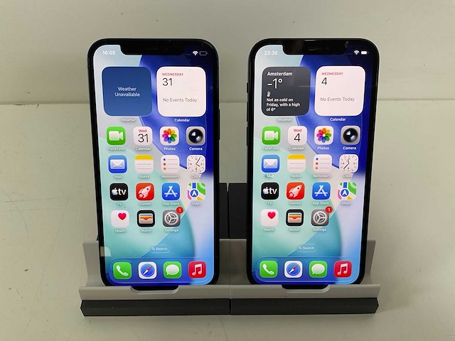 Apple iphone 12 - 128 gb - black / blue (2x) - afbeelding 1 van  3