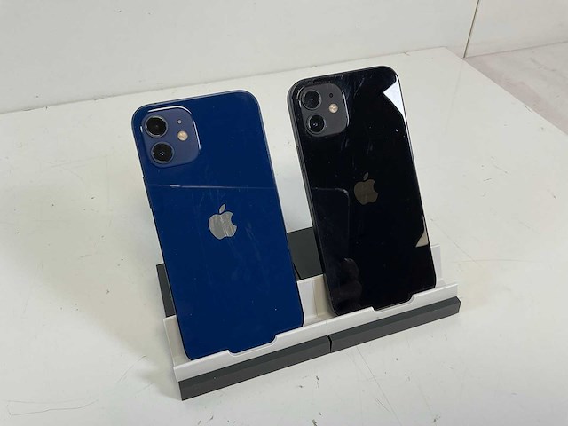 Apple iphone 12 - 128 gb - black / blue (2x) - afbeelding 3 van  3