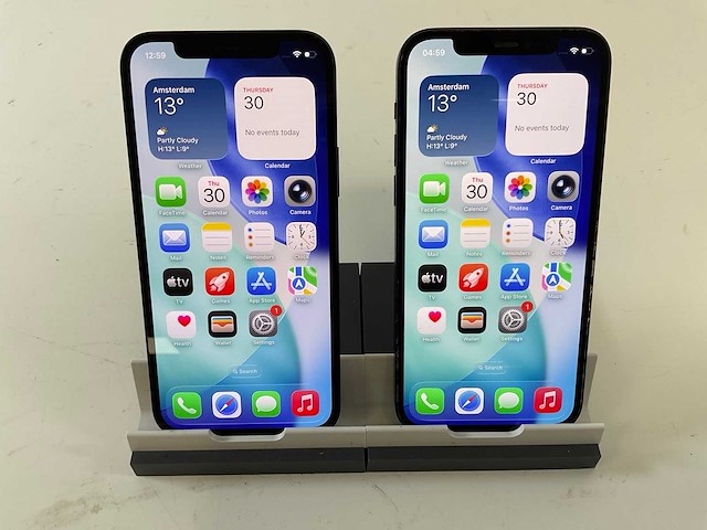 Apple iphone 12 - 256 gb - black (2x) - afbeelding 1 van  5