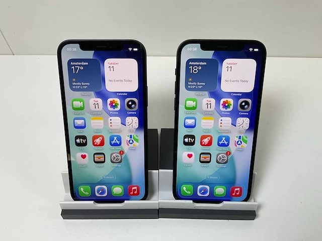 Apple iphone 12 - 256 gb - black (2x) - afbeelding 1 van  5