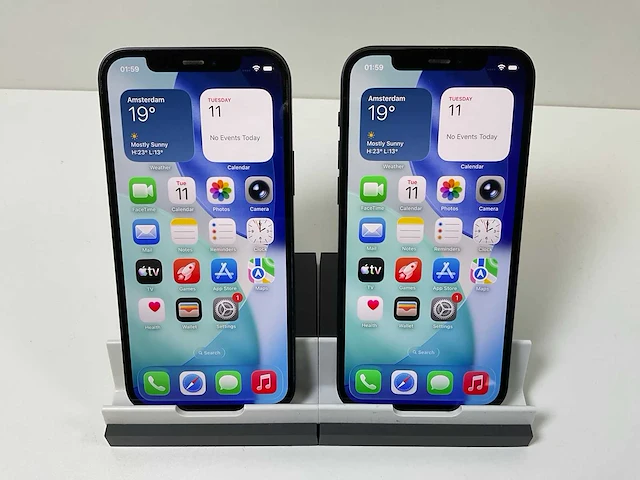 Apple iphone 12 - 256 gb - black (2x) - afbeelding 1 van  5