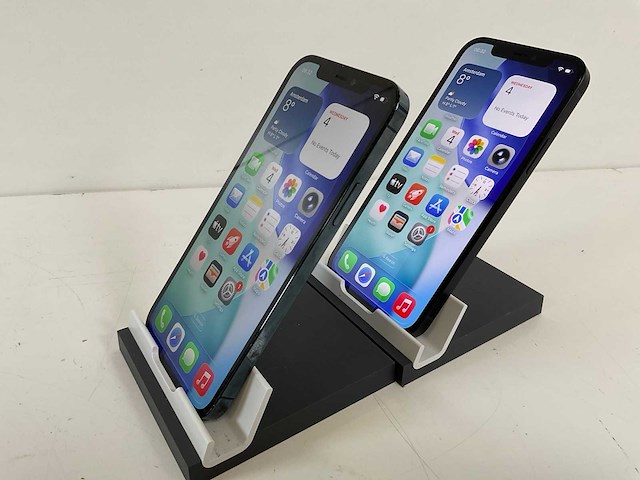 Apple iphone 12 - 256 gb - black / pacific blue (2x) - afbeelding 4 van  5