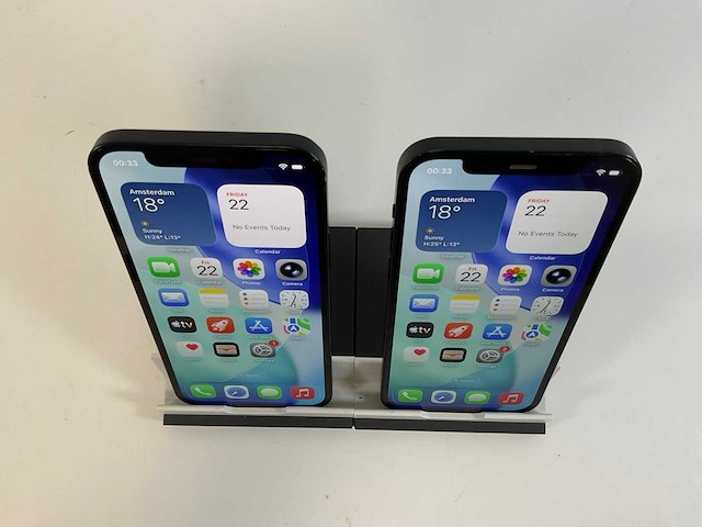 Apple iphone 12 - 64 gb - black (2x) - afbeelding 2 van  5