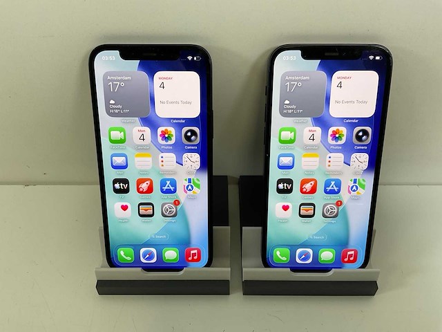 Apple iphone 12 - 64 gb - black (2x) - afbeelding 1 van  5