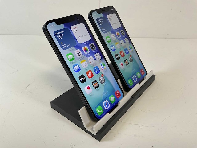 Apple iphone 12 - 64 gb - black (2x) - afbeelding 3 van  5