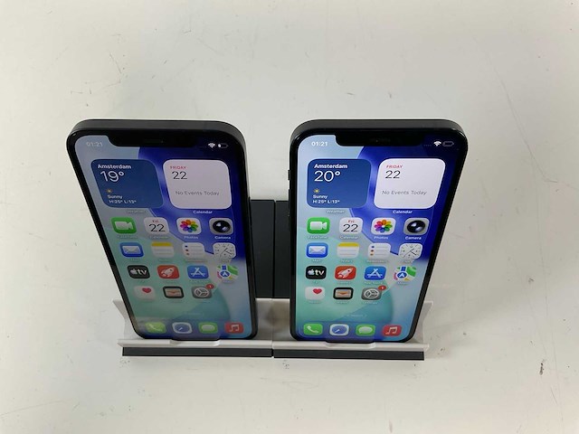 Apple iphone 12 - 64 gb - black (2x) - afbeelding 2 van  5
