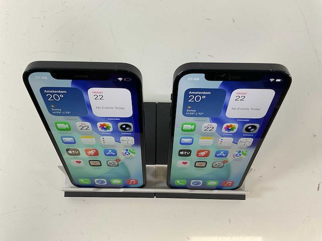 Apple iphone 12 - 64 gb - black (2x) - afbeelding 2 van  5