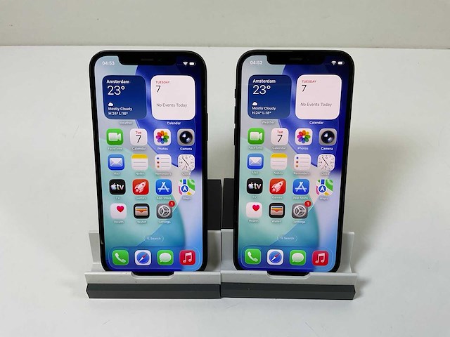 Apple iphone 12 - 64 gb - black (2x) - afbeelding 1 van  5