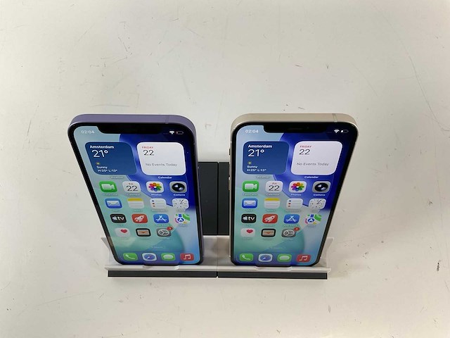 Apple iphone 12 - 64 gb / 128 gb - white / purple (2x) - afbeelding 2 van  5