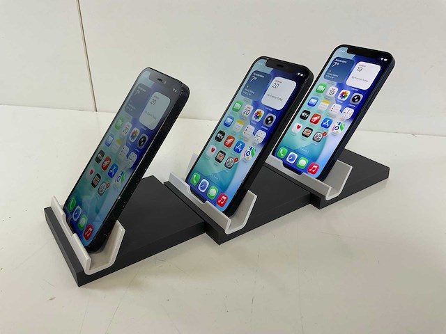 Apple iphone 12 mini - 64 gb - black / blue (3x) - afbeelding 3 van  5