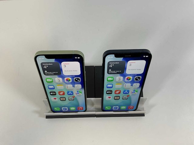 Apple iphone 12 mini - 64 gb - green / blue (2x) - afbeelding 2 van  5
