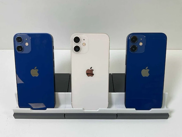 Apple iphone 12 mini - 64 gb / 128 gb - blue / white (3x) - afbeelding 5 van  5