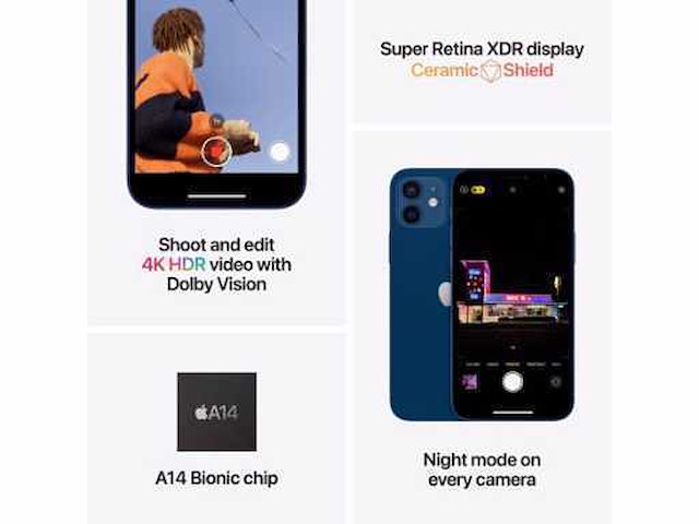 Apple iphone 12 mini 64gb wit - afbeelding 3 van  5