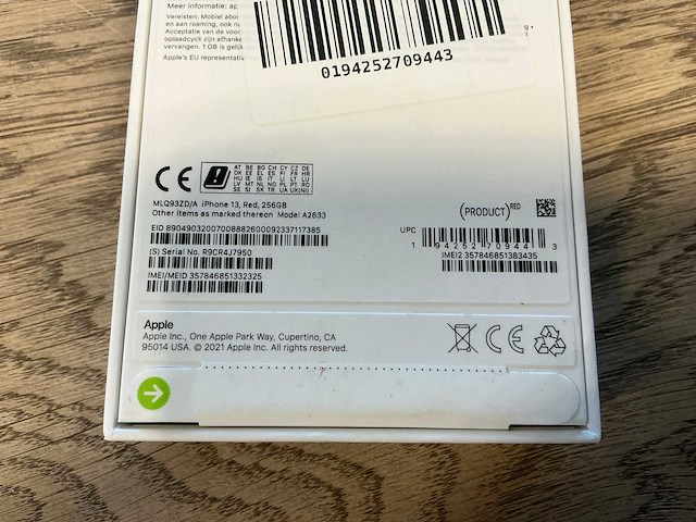 Apple iphone 13 256gb rood - afbeelding 4 van  4