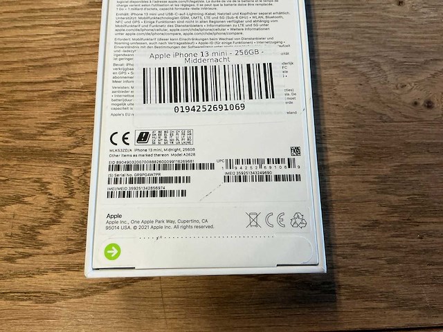 Apple iphone 13 mini 256gb middernacht - afbeelding 9 van  9