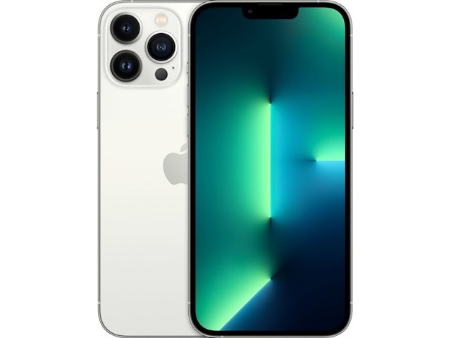 Apple iphone 13 pro max 17 cm (6.7) dual sim ios 15 5g 128 gb zilver - afbeelding 1 van  3