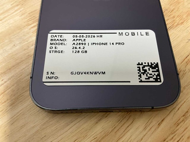 Apple iphone 14 pro a2890 mobiele telefoon - afbeelding 3 van  4