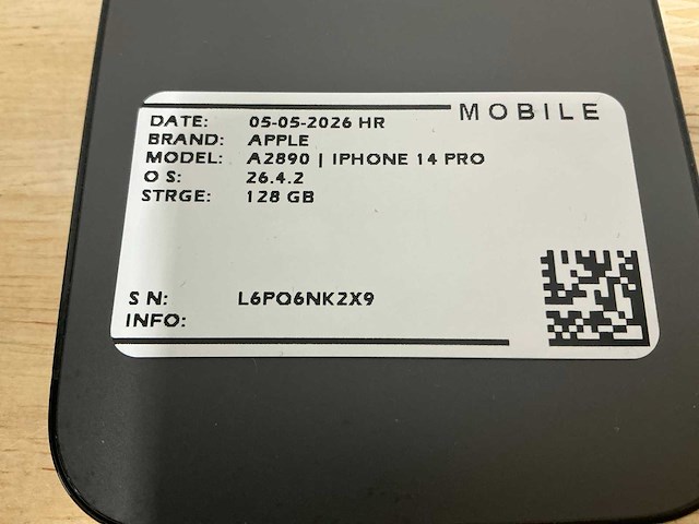 Apple iphone 14 pro a2890 mobiele telefoon - afbeelding 5 van  5