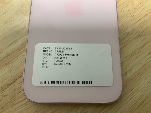 Apple iphone 15 a3090 mobiele telefoon - afbeelding 5 van  7