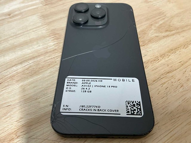 Apple iphone 15 pro a3102 mobiele telefoon - afbeelding 3 van  5