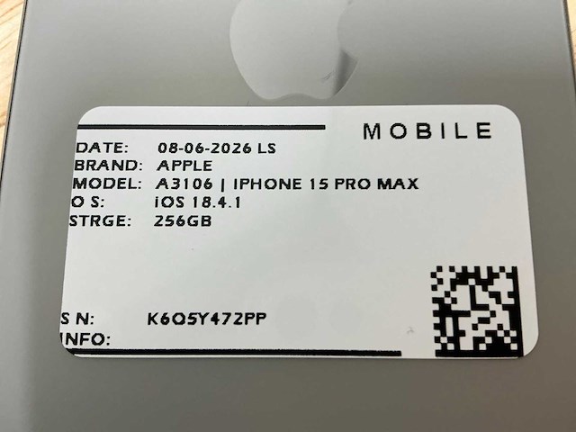 Apple iphone 15 pro max a3106 mobiele telefoon - afbeelding 8 van  8