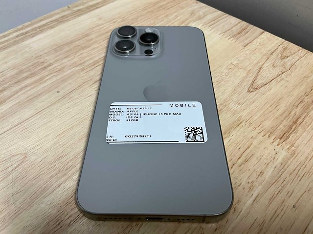 Apple iphone 15 pro max a3106 mobiele telefoon - afbeelding 3 van  6