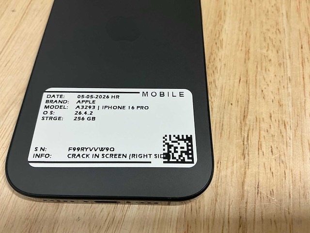 Apple iphone 16 pro a3293 mobiele telefoon - afbeelding 4 van  5