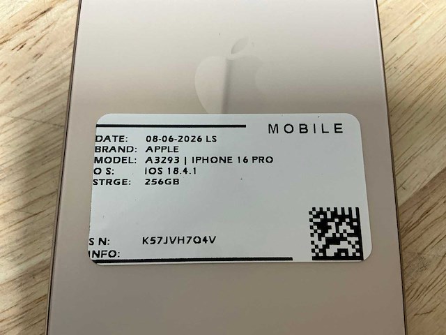 Apple iphone 16 pro a3293 mobiele telefoon - afbeelding 4 van  8