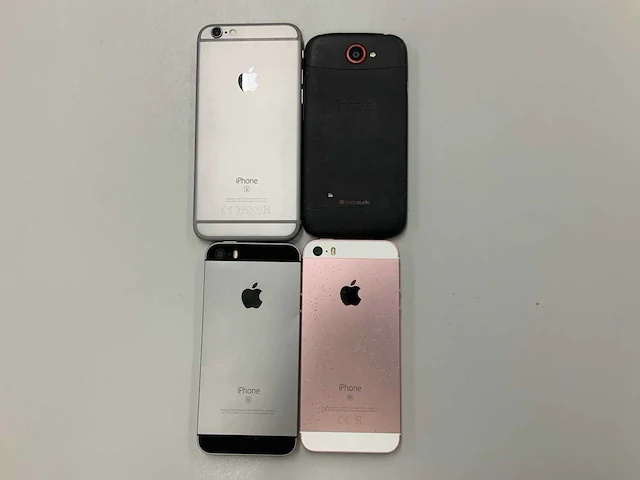 Apple iphone se 1st generation pink/space gray + iphone 6s + htc phone (4x) - afbeelding 3 van  3