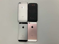 Apple iphone se 1st generation pink/space gray + iphone 6s + htc phone (4x) - afbeelding 3 van  3
