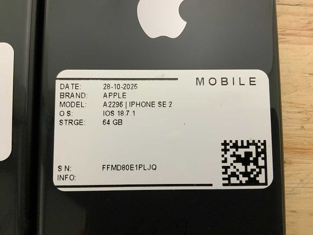 Apple iphone se2 a2783/a2296 mobiele telefoon (4x) - afbeelding 6 van  6
