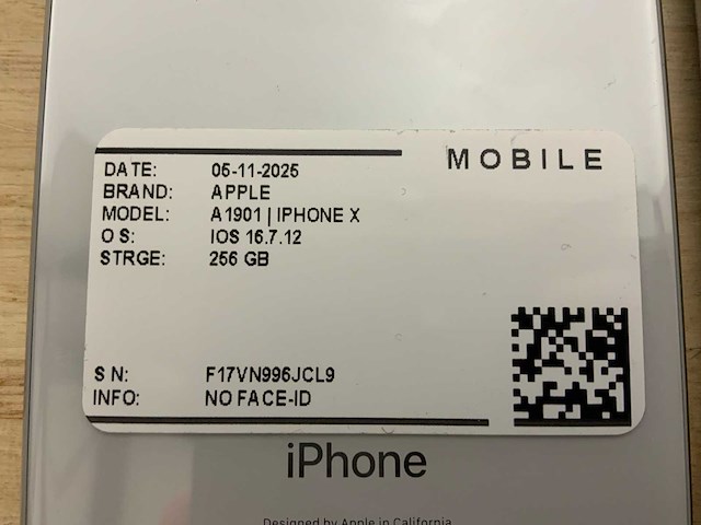 Apple iphone x a1901 mobiele telefoon (2x) - afbeelding 3 van  6