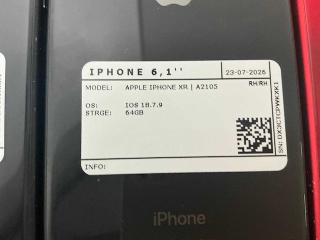 Apple iphone xr | a2105|a1984 mobiele telefoon (10x) - afbeelding 7 van  12