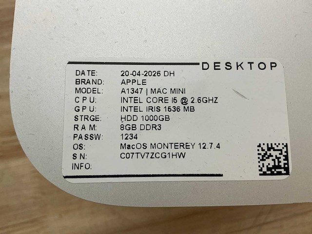 Apple mac mini |a1347 desktop (4x) - afbeelding 6 van  8