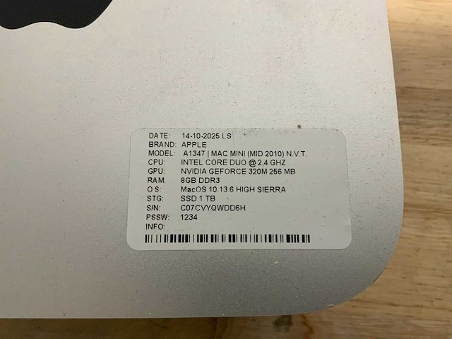 Apple mac mini |a1347 desktop (6x) - afbeelding 7 van  10