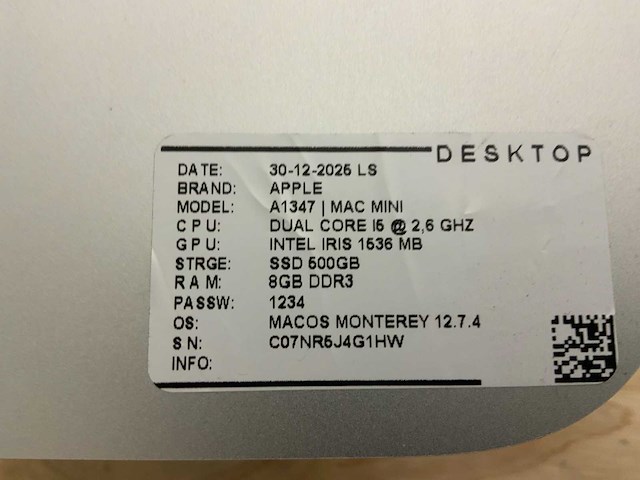 Apple mac mini |a1347 desktop (6x) - afbeelding 9 van  10