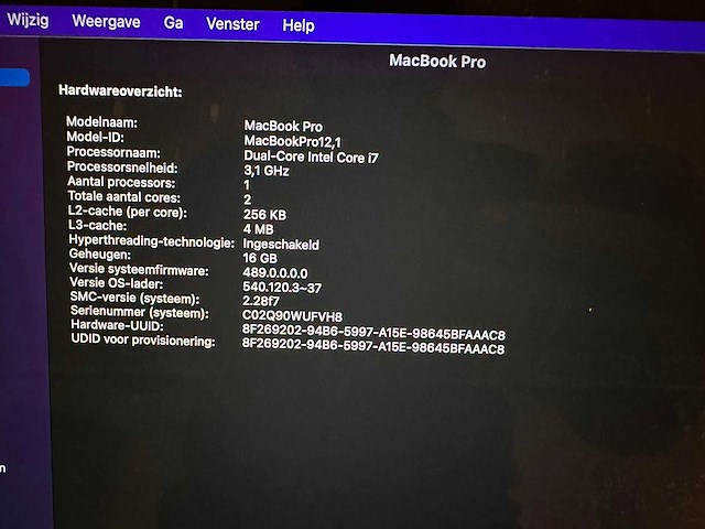 Apple macbook - 2015 - pro retina 13.3" - laptop i7 - afbeelding 7 van  7