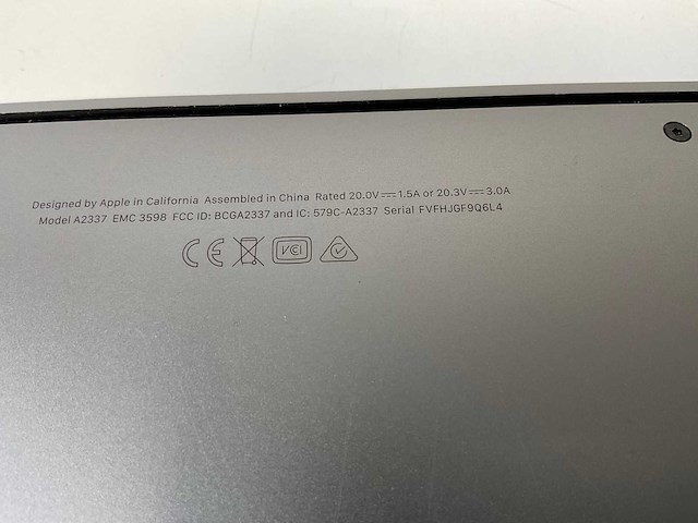 Apple macbook air 13”, apple m1, 8 gb ram, 251 gb nvme laptop - afbeelding 7 van  7