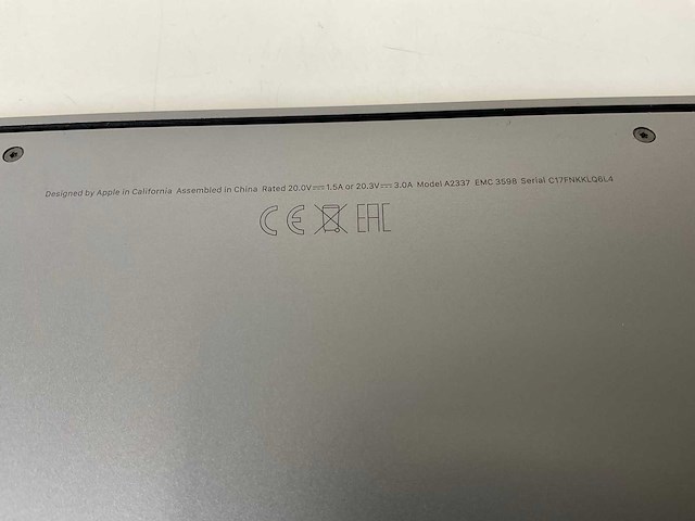 Apple macbook air 13”, apple m1, 8 gb ram, 251 gb nvme laptop - afbeelding 7 van  7