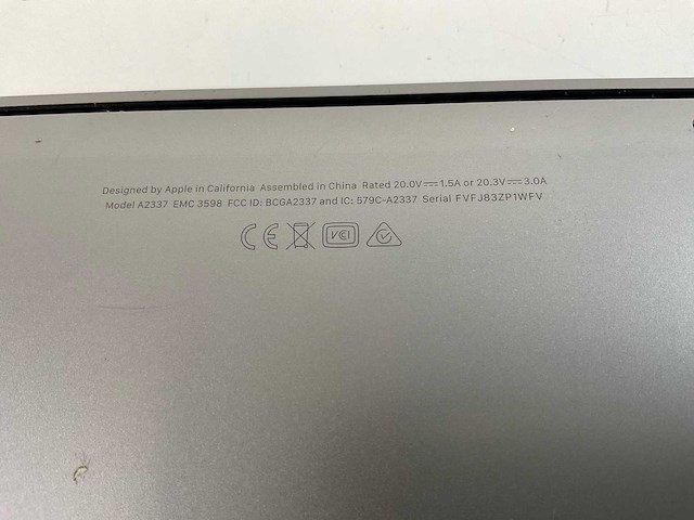 Apple macbook air 13”, apple m1, 8 gb ram, 251 gb nvme laptop - afbeelding 4 van  5