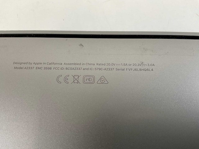 Apple macbook air 13”, apple m1, 8 gb ram, 251 gb nvme laptop - afbeelding 7 van  8