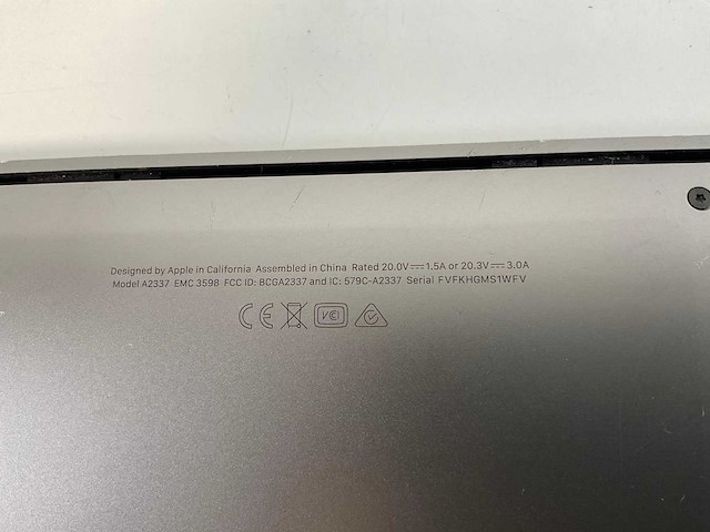 Apple macbook air 13”, apple m1, 8 gb ram, 251 gb nvme laptop - afbeelding 7 van  7