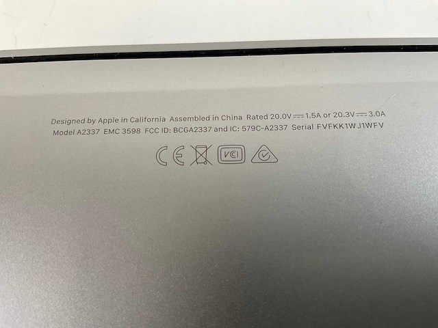 Apple macbook air 13”, apple m1, 8 gb ram, 251 gb nvme laptop - afbeelding 5 van  5