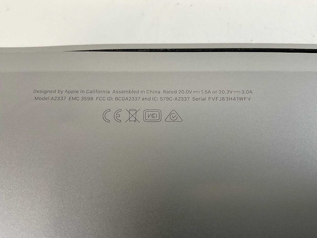 Apple macbook air 13”, apple m1, 8 gb ram, 251 gb nvme laptop - afbeelding 4 van  4