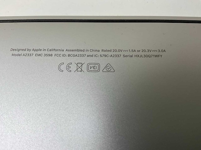 Apple macbook air 13”, apple m1, 8 gb ram, 251 gb nvme laptop - afbeelding 6 van  6