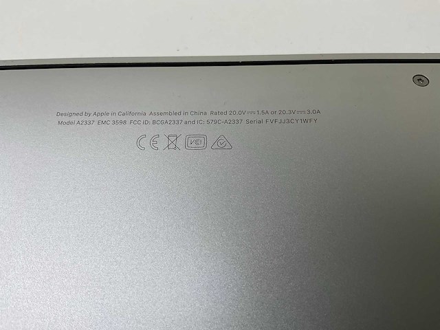 Apple macbook air 13”, apple m1, 8 gb ram, 251 gb nvme laptop - afbeelding 1 van  3