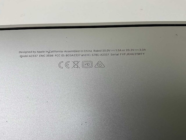 Apple macbook air 13”, apple m1, 8 gb ram, 251 gb nvme laptop - afbeelding 6 van  6